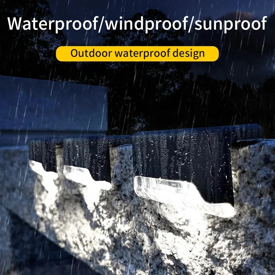 Solar Deck & Stair Lights Outdoor Waterproof – 1/2/4 Pack Solar Outdoor Lights PRIMED