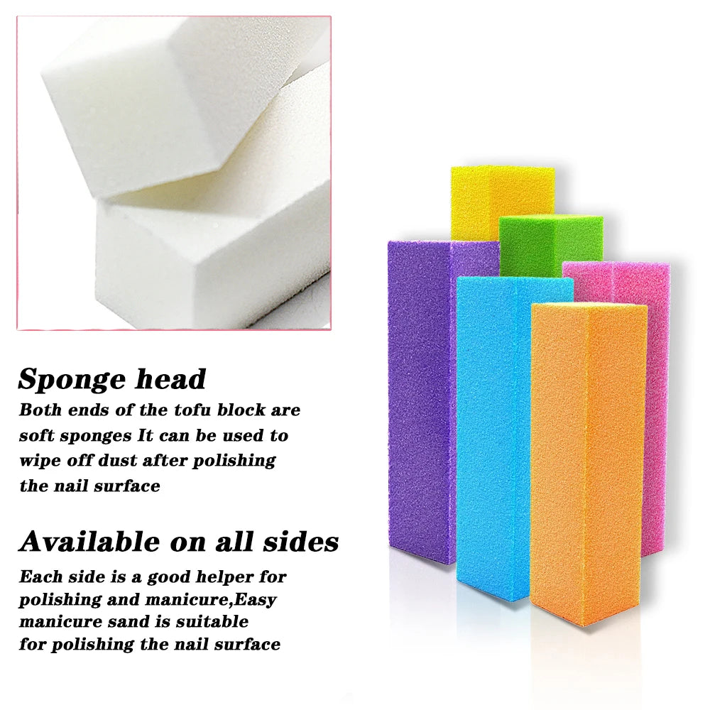10-Piece 4-Side Nail Buffer Block Kit | Gel Polish Buffers Nail Buffer Kit PRIMED