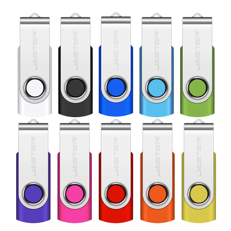 JASTER 100-Pack USB 3.0 Flash Drives 4GB–128GB + Key Chain USB Flash Drive PRIMED