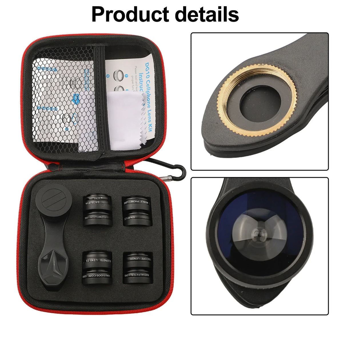 10-in-1 Phone Lens Kit – Wide Angle, Macro & Kaleidoscope