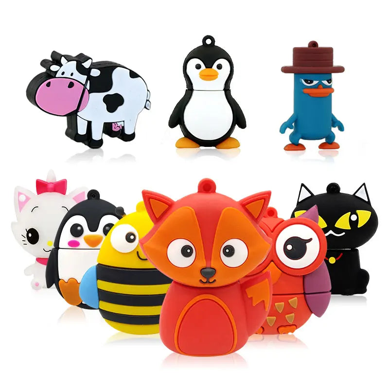 Cute Animal USB Flash Drive Fox Owl Cat | 4GB–64GB USB Flash Drive PRIMED