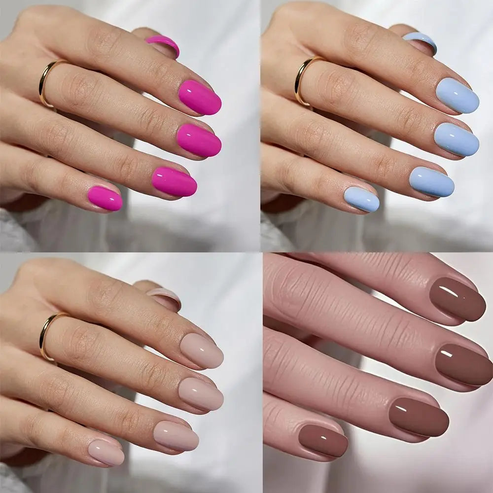 Almond False Nails 24pc – Full Cover French Nail Tips