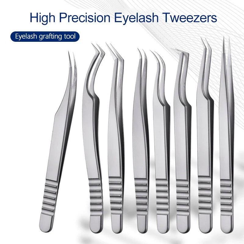 Stainless Steel Eyelash Extension Tweezers | Volume Lash Tool