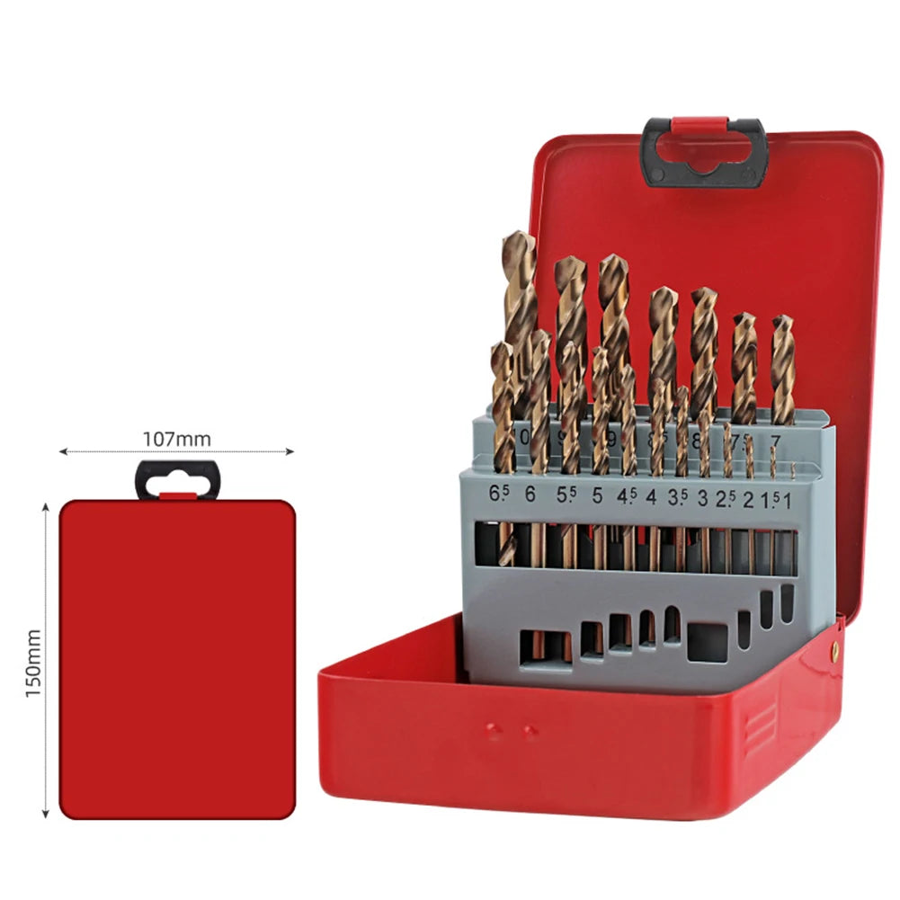 HSS Twist Drill Bit Set for Metal – 13, 19 or 25 Piece