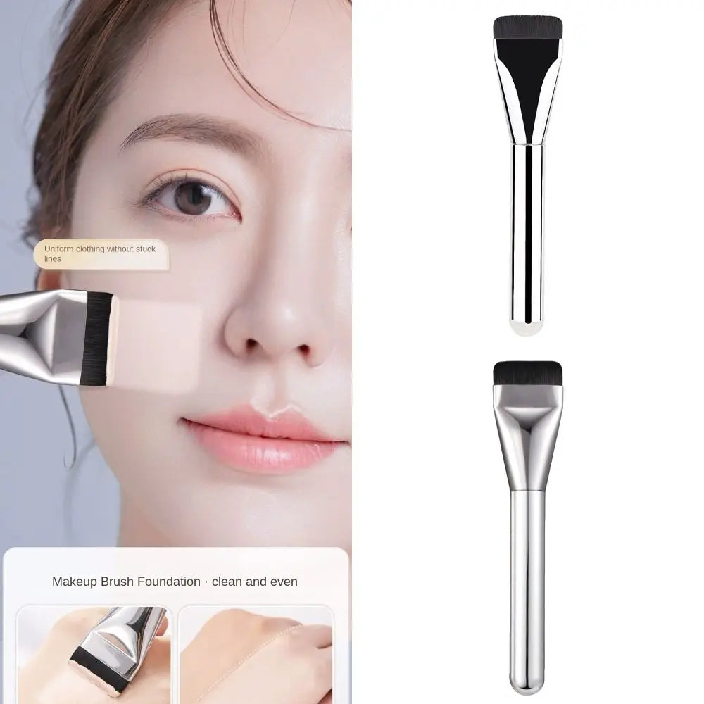 Flat Head Foundation Brush – Ultra-Thin Nylon, No Trace