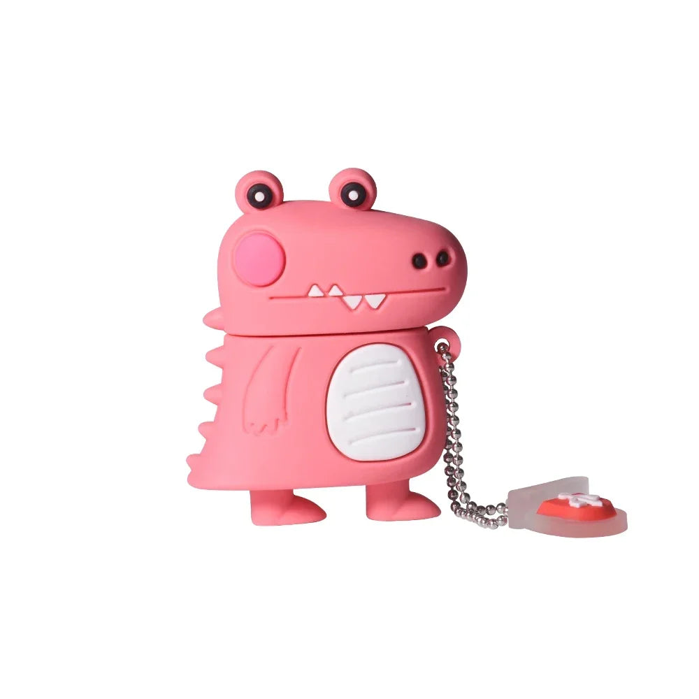 JASTER Cartoon USB Flash Drive Dinosaur & Akita Dog 4–128GB USB Flash Drive PRIMED 4GB Pink dinosaur