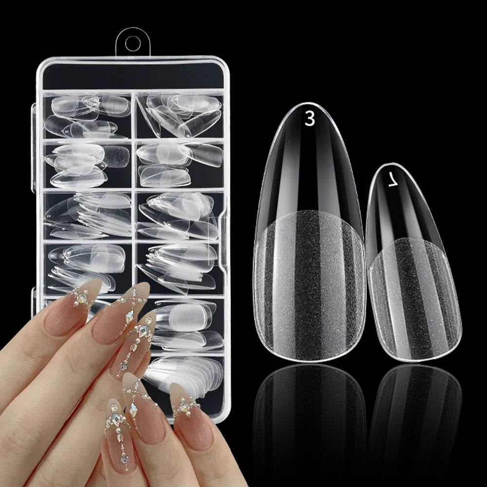 120pc French Press-On Nail Tips | Full Cover Acrylic Set