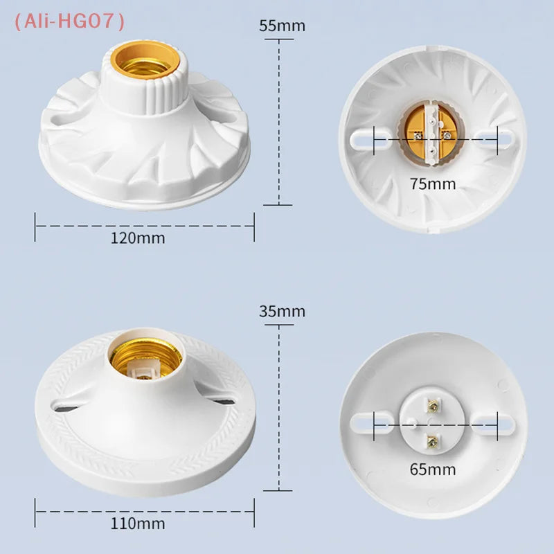 E27 Lamp Holder Socket 250V – Ceiling Mount Edison Bulb Base Lamp Holder Socket PRIMED