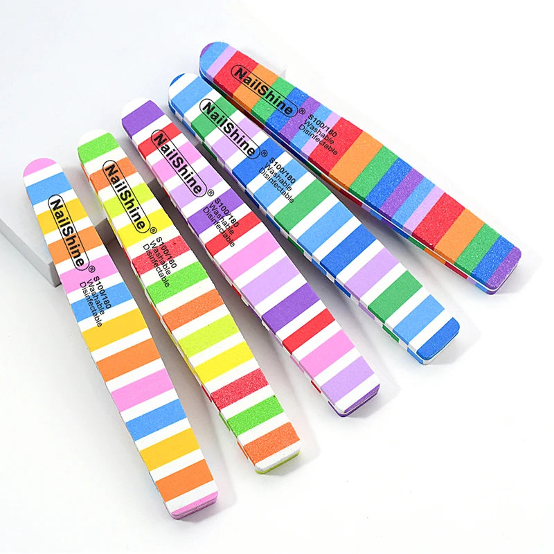 Sponge Nail Files 100/180 Grit – 5 or 10 Pack Dual-Sided