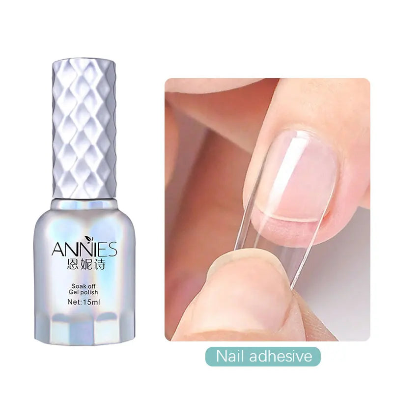 Strong Brush-On Nail Glue for Acrylic & False Tips – 15ml