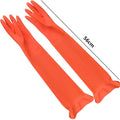 Extra Long Rubber Kitchen Gloves – Non-Slip Reusable Latex Kitchen Cleaning Gloves PRIMED Red