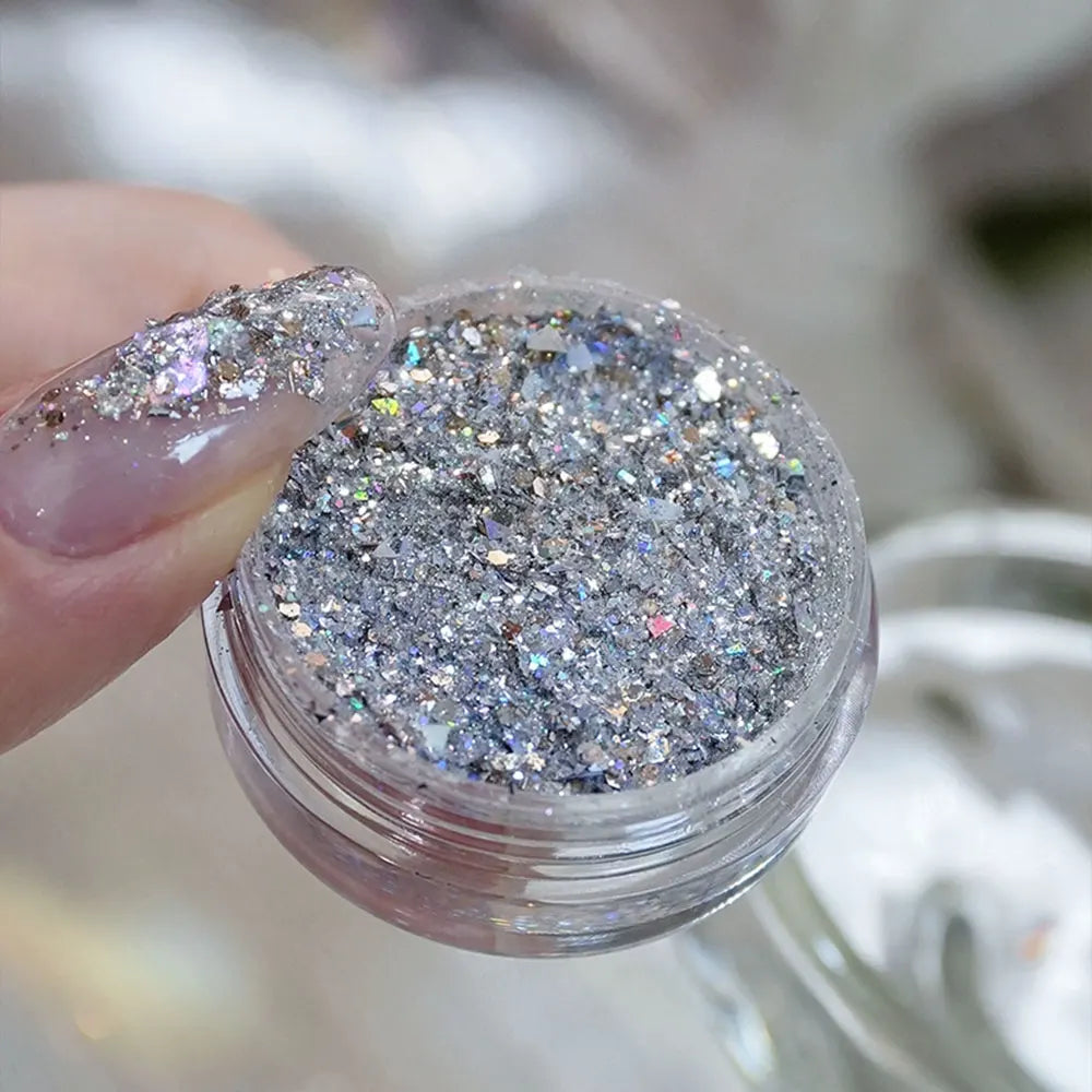 Aurora Opal Nail Glitter Flakes | Holographic Chrome Sequins Nail Art Glitter PRIMED FB286-5