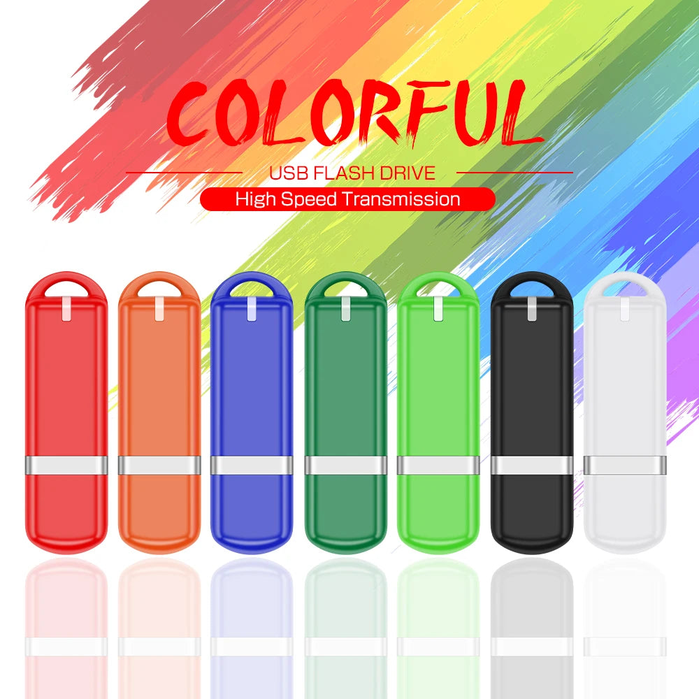 10-Pack Colorful USB Flash Drives 128GB–4GB + Key Chains USB Flash Drive PRIMED