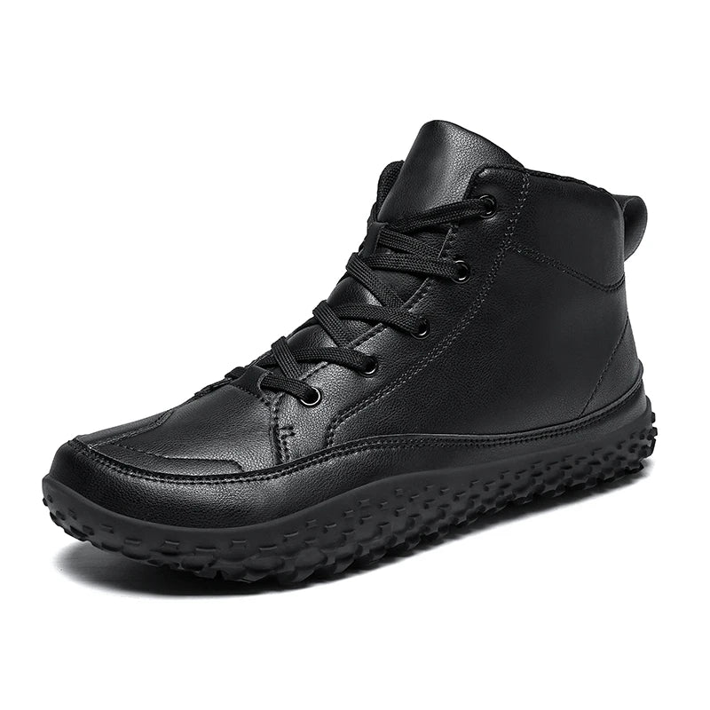 Zero Drop Barefoot Hiking Boots – Wide Toe Mid-Top Waterproof Barefoot Hiking Boots PRIMED 37 black