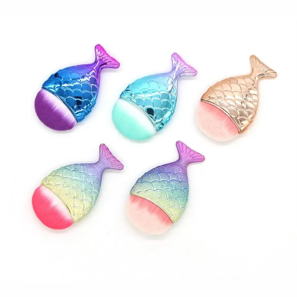 Mermaid Fish Tail Blush Brush – Soft Powder Makeup Brush