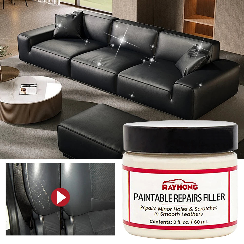 60ml Leather Filler Repair Compound & Restoration Cream Leather Repair Cream PRIMED