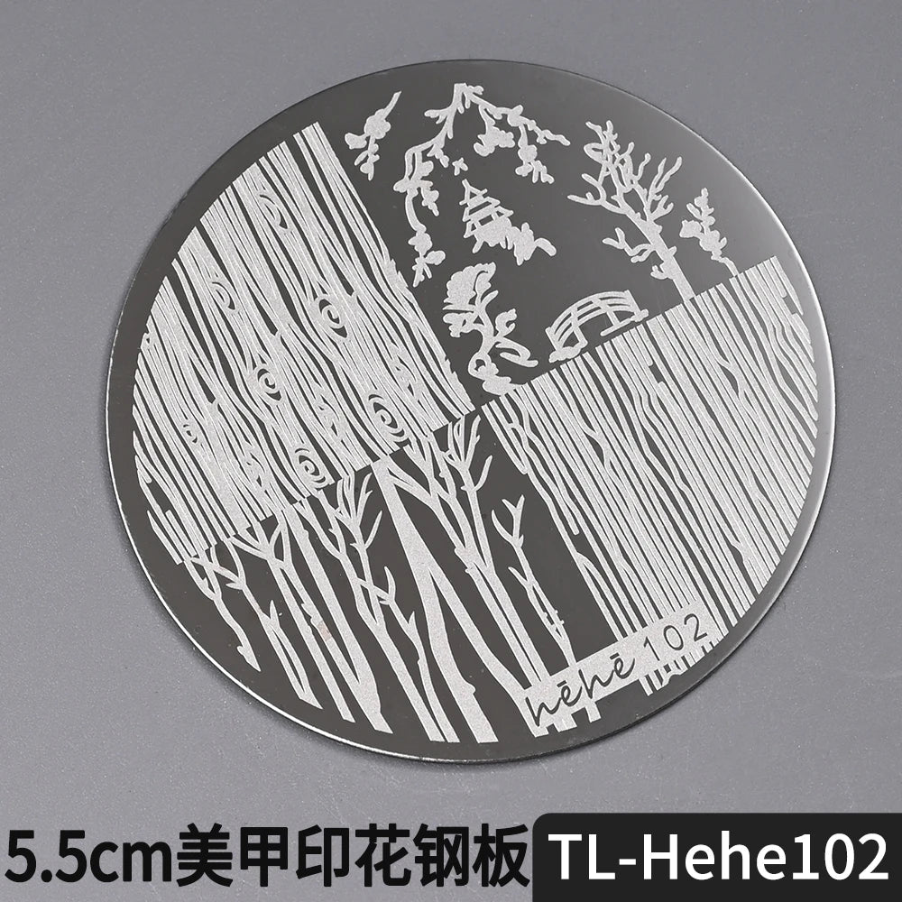 Nail Stamping Plate 5.5cm – Butterfly Flower Lace Stencil