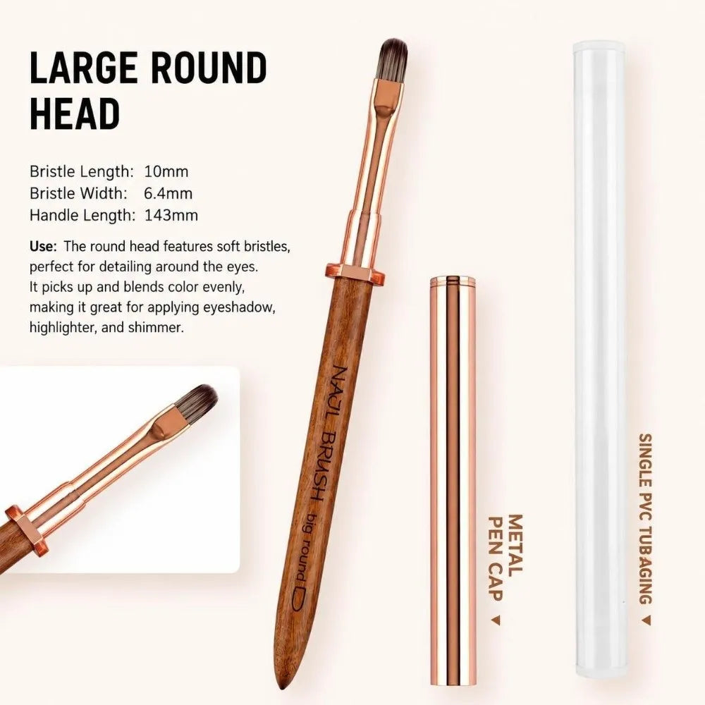 Sandalwood Handle Nail Art Detail Brush – Portable Nail Pen