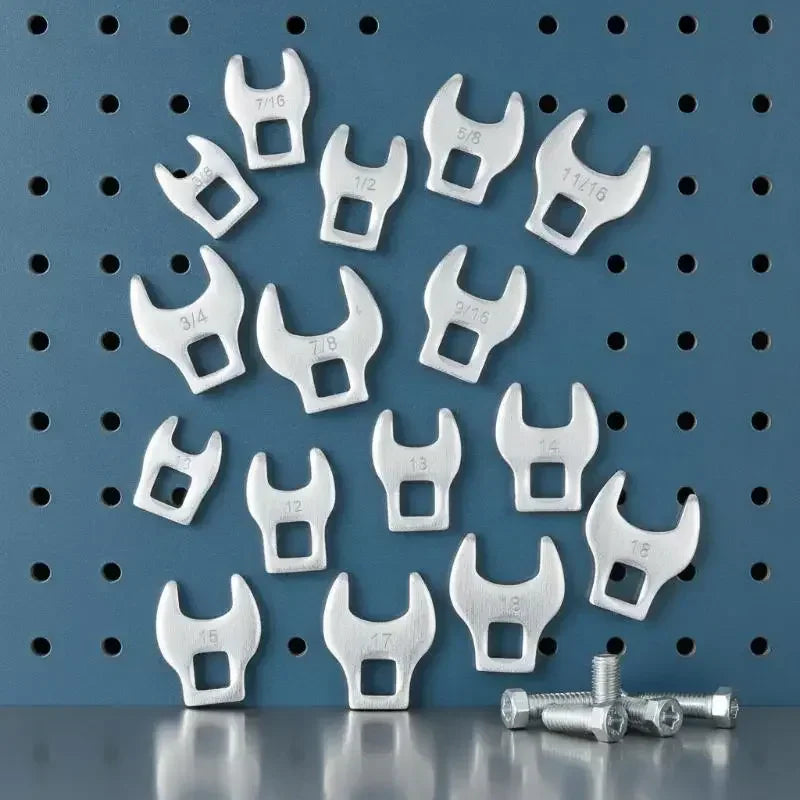 8-Pc Metric Crowfoot Wrench Set 3/8" Drive 10–19mm