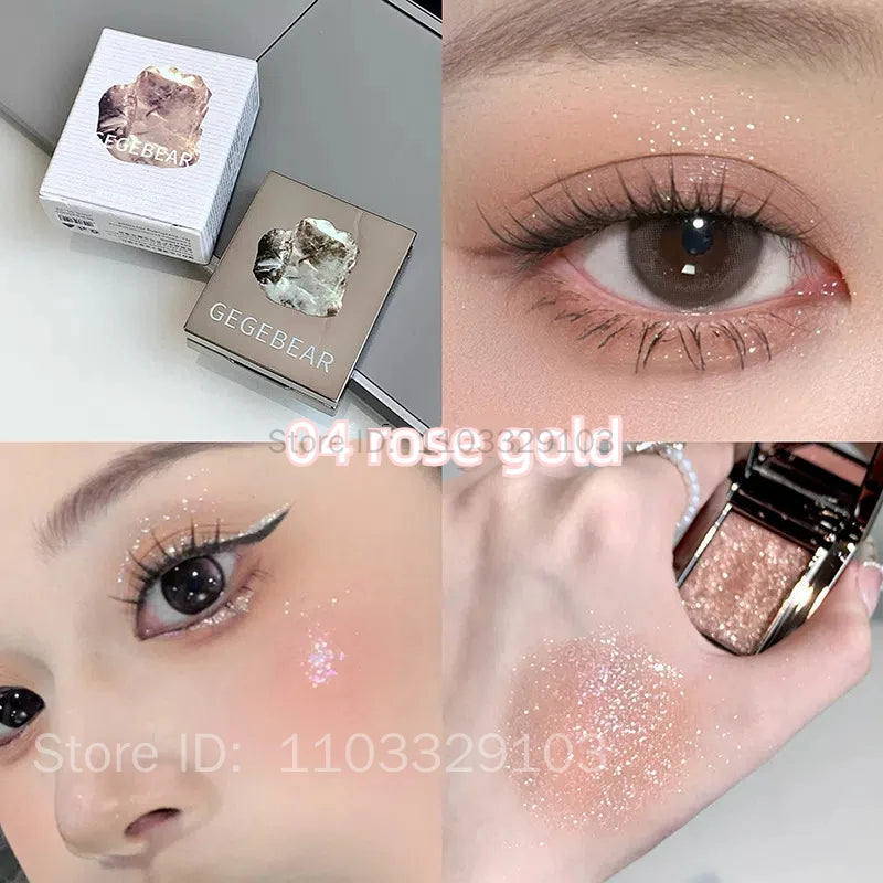 Diamond Glitter Eyeshadow & Highlighter Palette – Waterproof Glitter Eyeshadow Palette PRIMED
