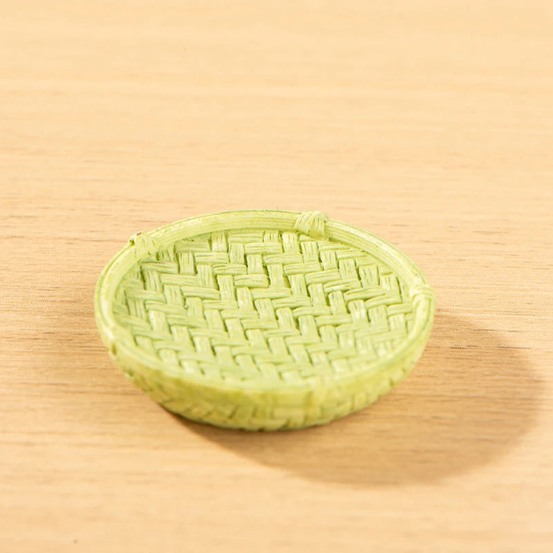 Miniature Bamboo Rattan Hand-Woven Basket & Chair Dollhouse Decor Dollhouse Miniature Decor PRIMED A8