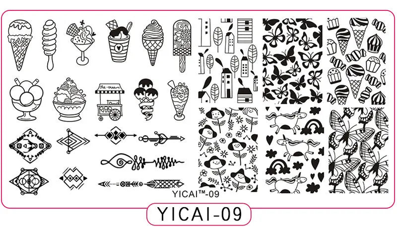 MAFANAILS YICAI 3D Flower Nail Stamping Plate – 40 Designs