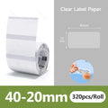 Niimbot Transparent Label Paper Roll – B1 B21 B3S K3 Official Thermal Label Roll PRIMED 1Roll Trans 40-20mm