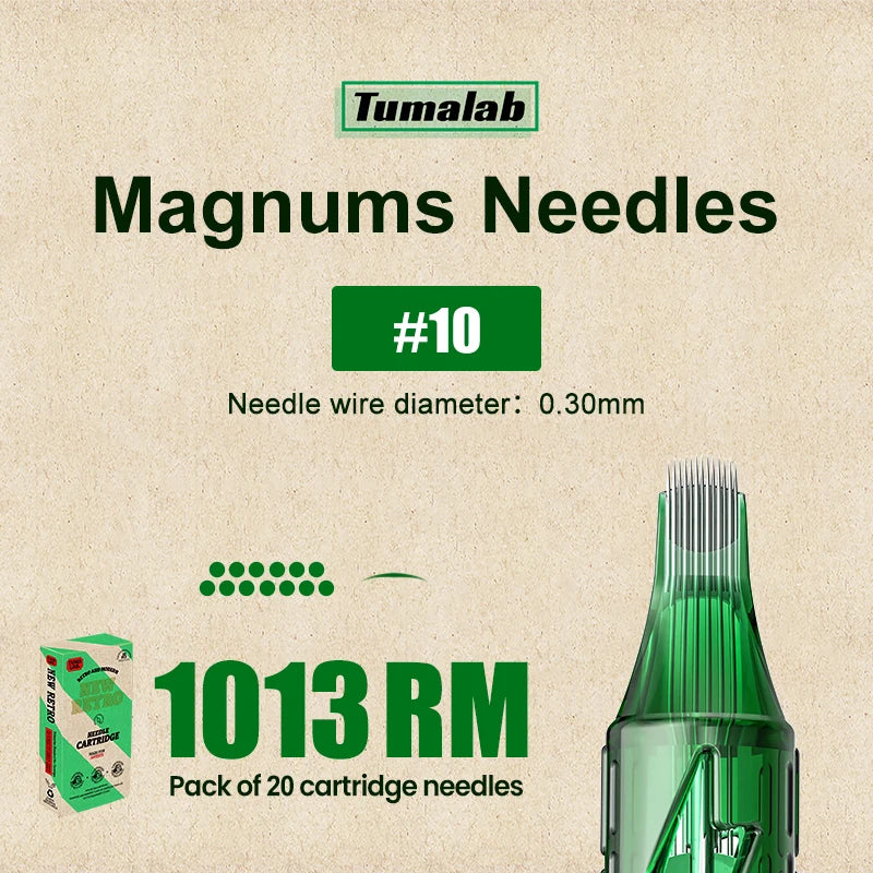TUMAlab Tattoo Cartridge Needles 20PCS – Stainless Steel