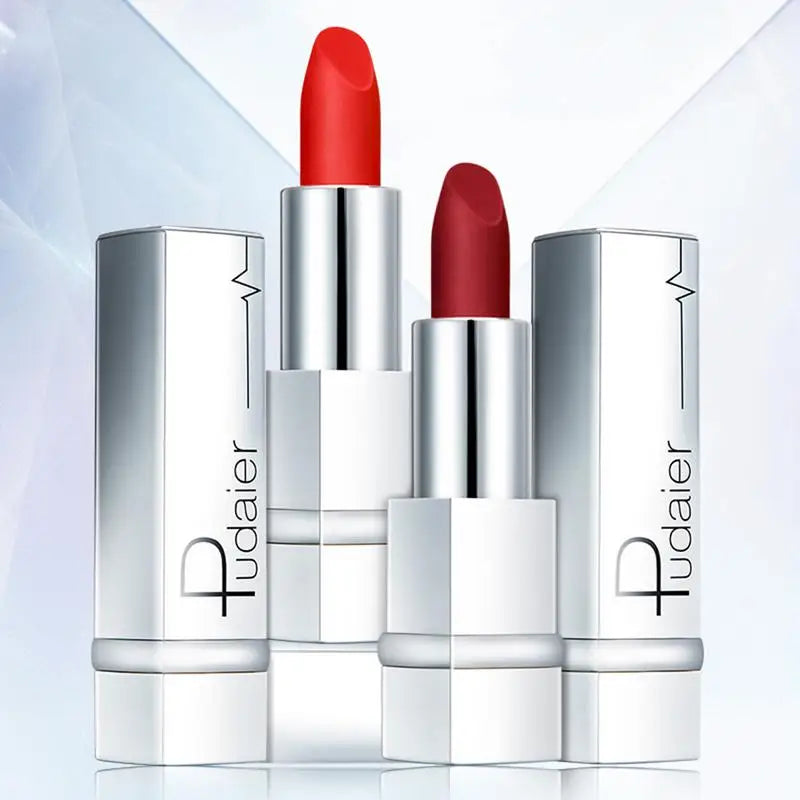 Pudaier Waterproof Matte Lipstick – Vitamin E, 17 Shades