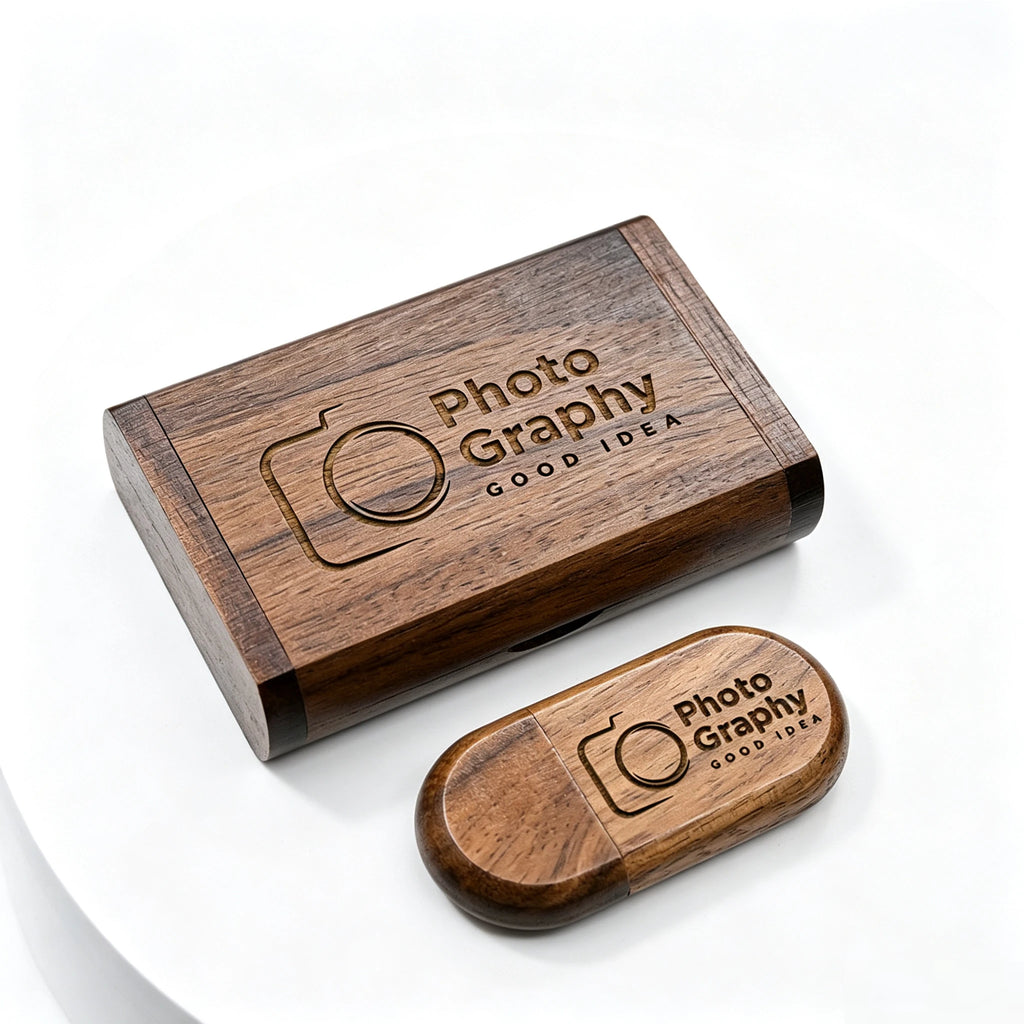 30 Pcs Wooden USB Flash Drive Custom Logo 4GB–64GB Gift Set USB Flash Drive PRIMED