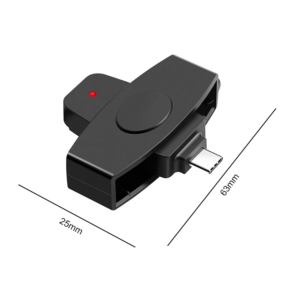 Type-C Smart Card Reader – CAC, Bank & Tax | USB-C USB Smart Card Reader PRIMED