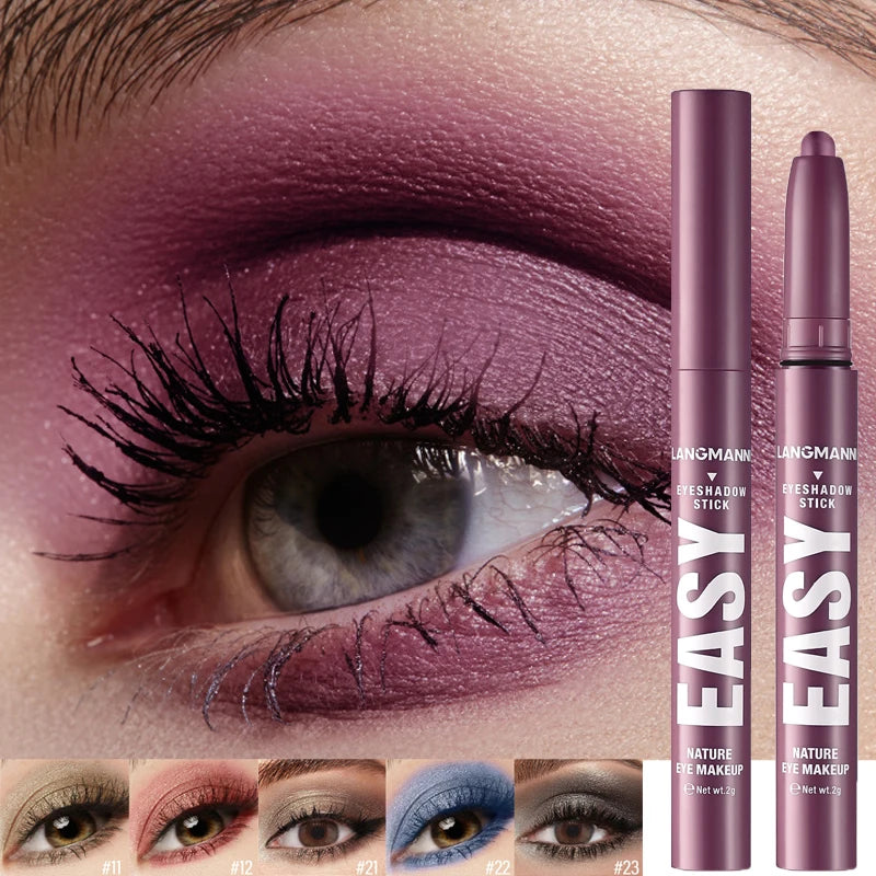 Smoky Rose Purple Eyeshadow Stick – Glitter Shimmer & Matte
