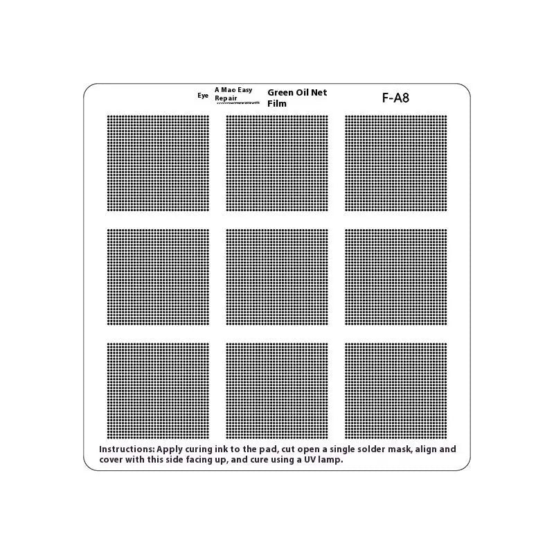 UV Solder Mask BGA Reballing Stencil | 0.3–1.0mm Spacing