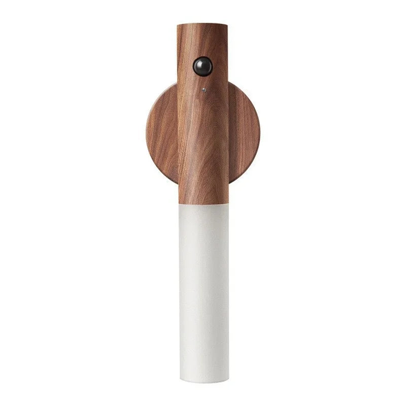 Wooden Motion Sensor Night Light – Rechargeable Magnetic Wall Lamp