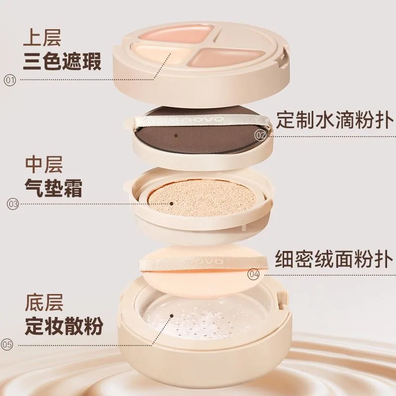NOVO 3-in-1 Concealer Cushion Cream – Oil Control & Setting