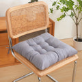 LMETJMA Thick Chair Pad Cushion with Ties – Dining & Floor Chair Pad Cushion PRIMED Grey 40x40cm