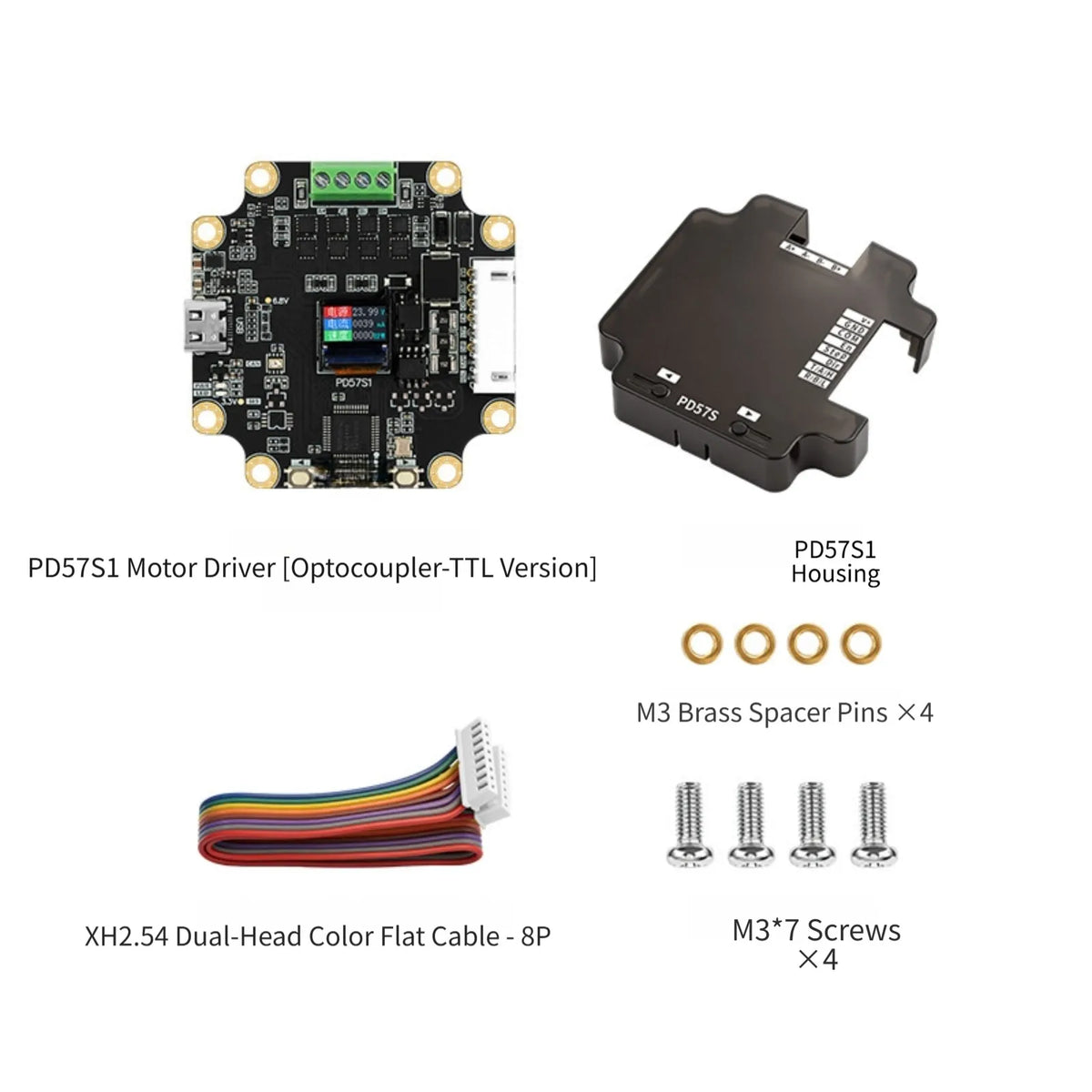 PD57S1 FOC Closed-Loop Stepper Motor Driver | CANopen RS485 Stepper Motor Driver PRIMED Optocoupler-TTL No plug China Mainland