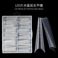120pcs Stiletto Acrylic Nail Tips Half-Cover French Forms 10 Sizes