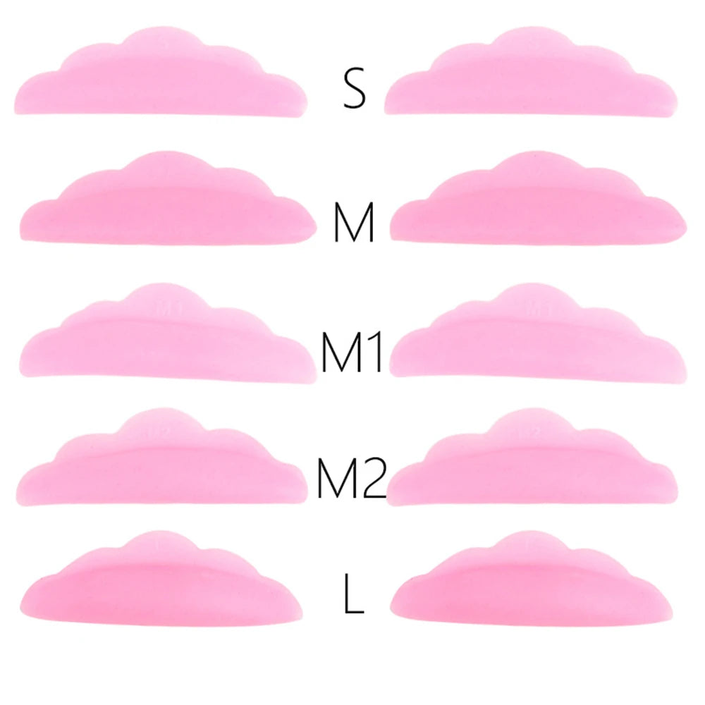 5 Pairs Silicone Lash Lift Perm Pads | Eyelash Extension Tool Lash Lift Pads PRIMED rose red
