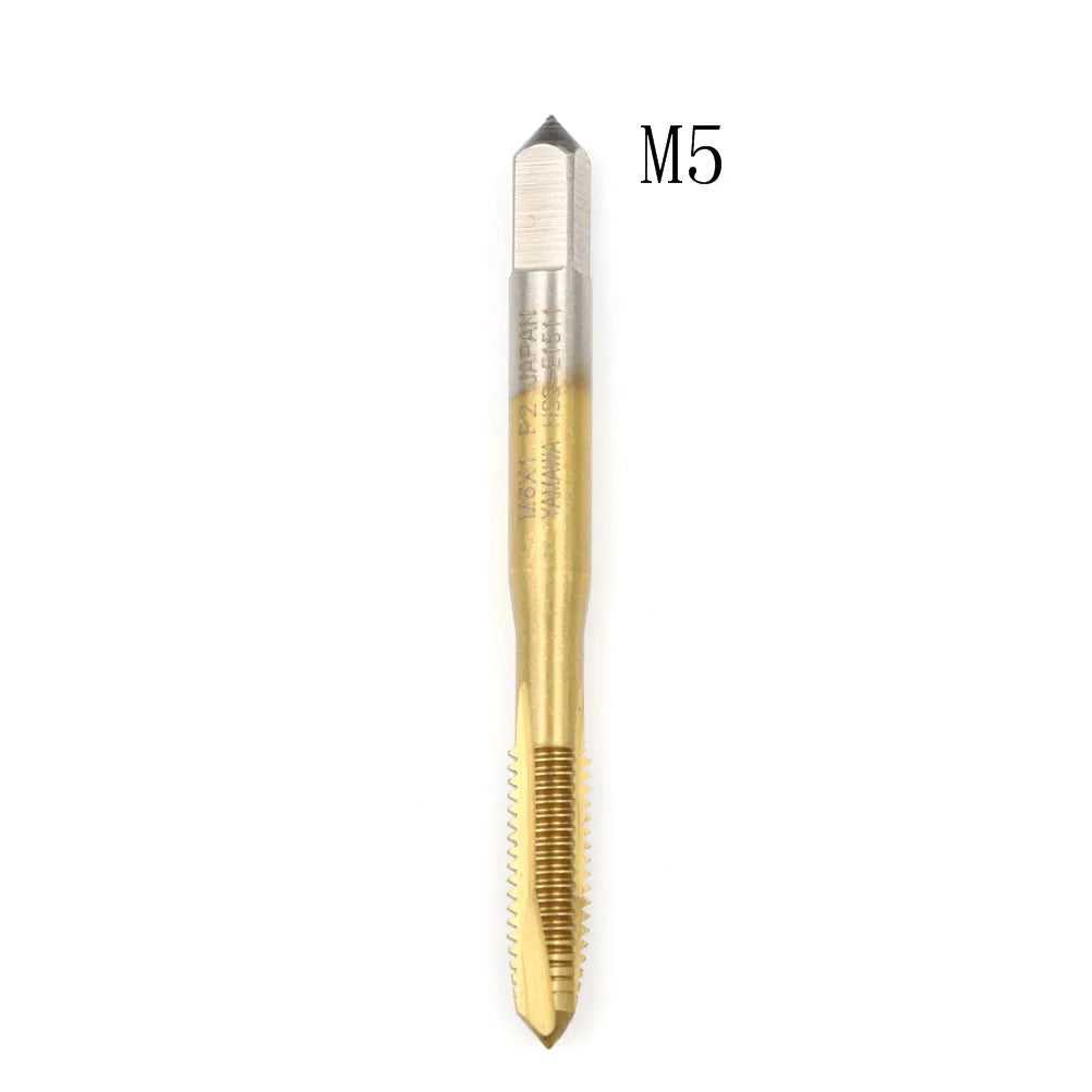 HSS Titanium Spiral Thread Tap Set M2–M8 Right Hand 3 Flute