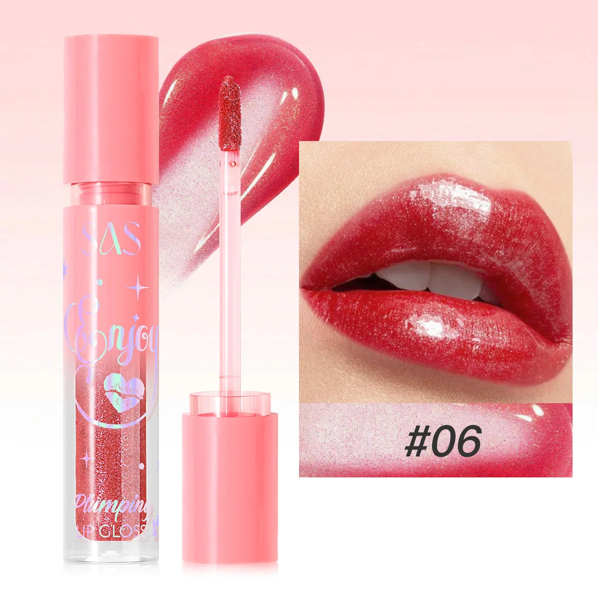 SAS Pearlescent Plumping Lip Gloss – Glitter Glaze Lipstick