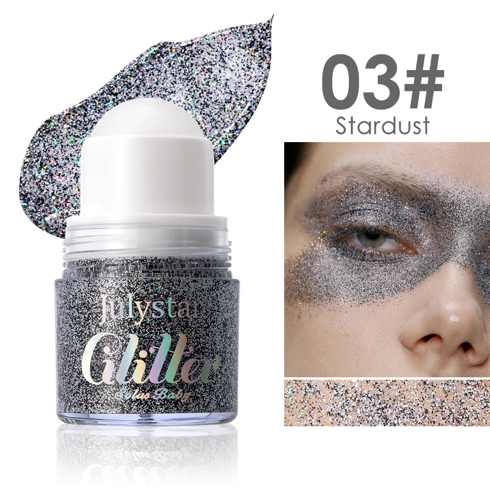 Julystar Glitter Gel Sequin Eye & Body Face Paint – 8 Colors Glitter Gel Eyeshadow PRIMED 03 20g