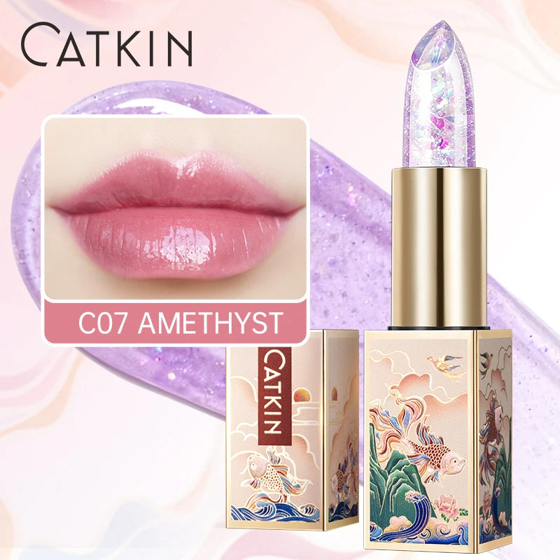 CATKIN Colored Lip Balm – pH Color Change, Nourishing & Hydrating Colored Lip Balm PRIMED C07 Amethyst