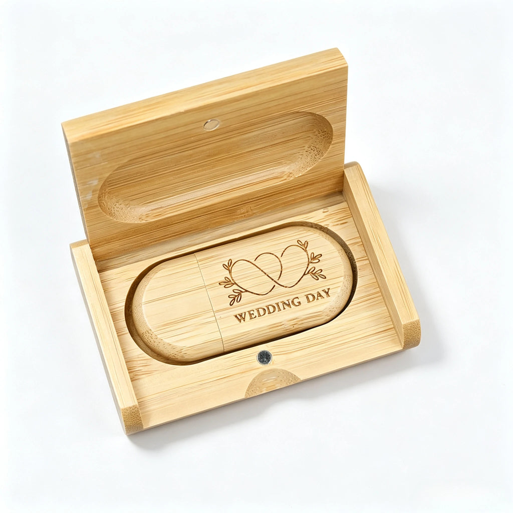 30 Pcs Wooden USB Flash Drive Custom Logo 4GB–64GB Gift Set USB Flash Drive PRIMED