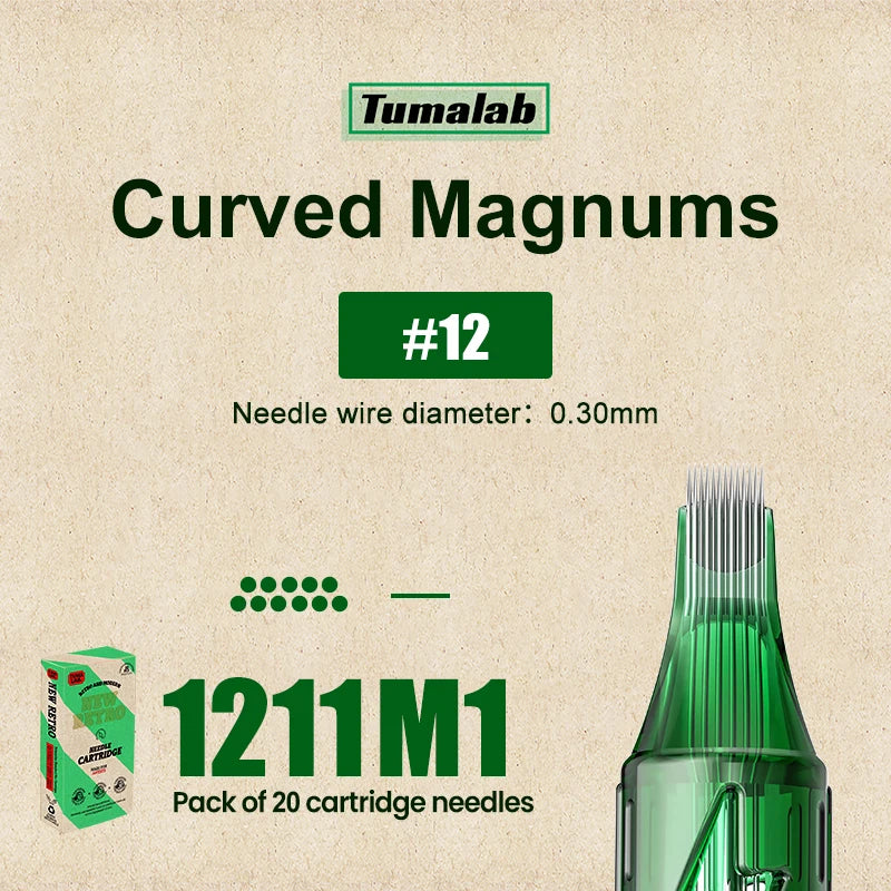 TUMAlab Tattoo Cartridge Needles 20PCS – Stainless Steel