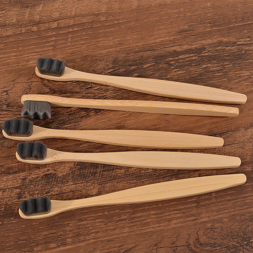 10-Pack Bamboo Nano Soft Toothbrush | Eco-Friendly & Vegan