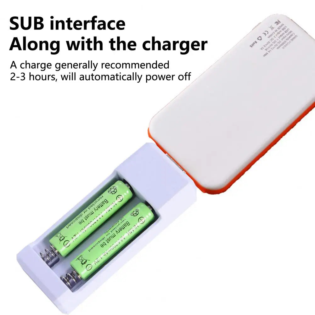 USB AA/AAA 2-Slot Smart Battery Charger 5V 1A Battery Charger PRIMED