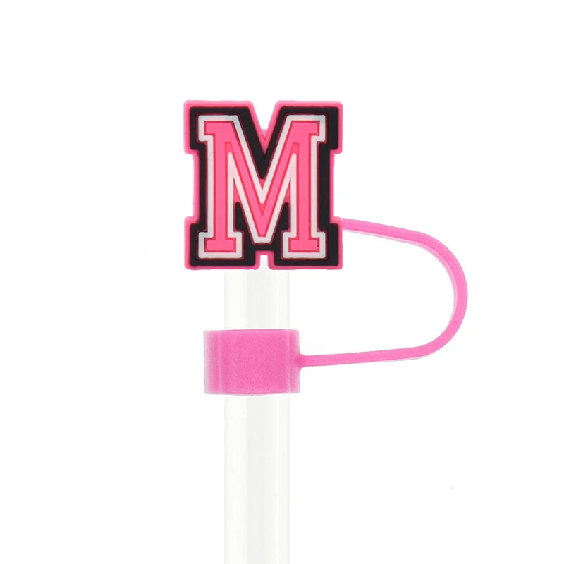 Silicone Letter Straw Cover Caps for Stanley 30 & 40oz Tumblers
