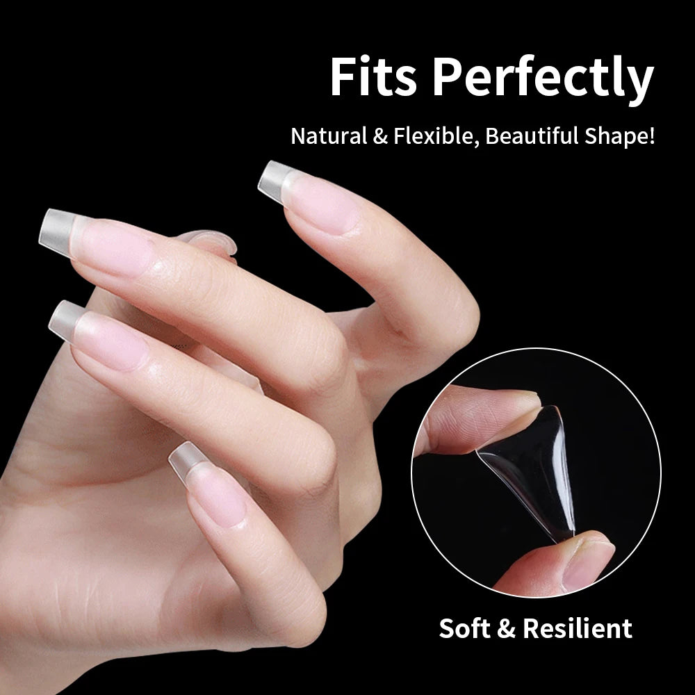 120pc French Press-On Nail Tips | Full Cover Acrylic Set