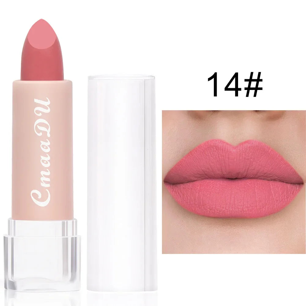Velvet Matte Lipstick – Long-Lasting Waterproof, 15 Shades